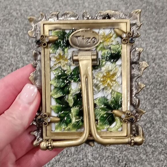 Pair of 2 Tizo design picture frames Lady Bug & Bee with Floral  Foliage NWT - Picture 4 of 6